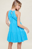 VESTIDO CORTO  HALTER CAPAS