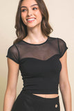 BLUSA CROP TOP TRANSPARENCIA