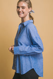 BLUSA RAYADA ABOTONADA LINO
