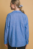 BLUSA RAYADA ABOTONADA LINO