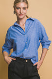 BLUSA RAYADA ABOTONADA LINO