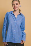 BLUSA RAYADA ABOTONADA LINO