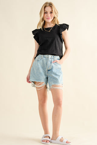 BLUSA MANGA RUFFLED