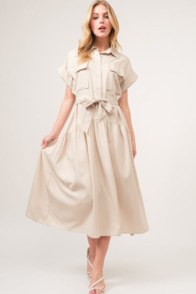 VESTIDO MIDI BOLSAS
