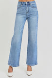 HIGH RISE-ANKLE STRAIGHT RELAXED JEANS