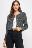 SACO CORTO TWEED