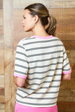 BLUSA RAYADA CONTRASTE