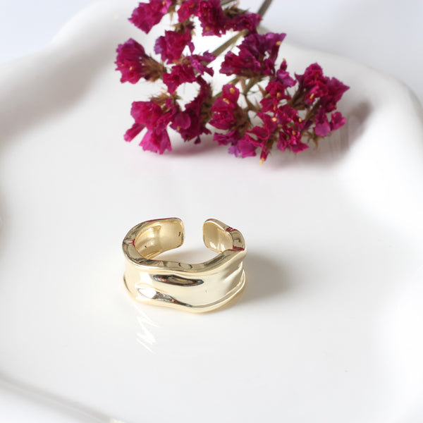 ANILLO  DORADO ONDA ANCHA