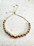 PULSERA BOLAS TRICOLOR