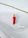 CADENA Y DIJE CHILE ROJO