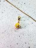 CADENA Y DIJE NARANJA