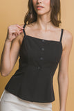 BLUSA TANK TOP CHALECO ABOTONADO
