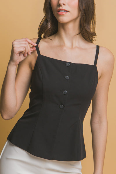 BLUSA TANK TOP CHALECO ABOTONADO