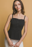 BLUSA TANK TOP CHALECO ABOTONADO