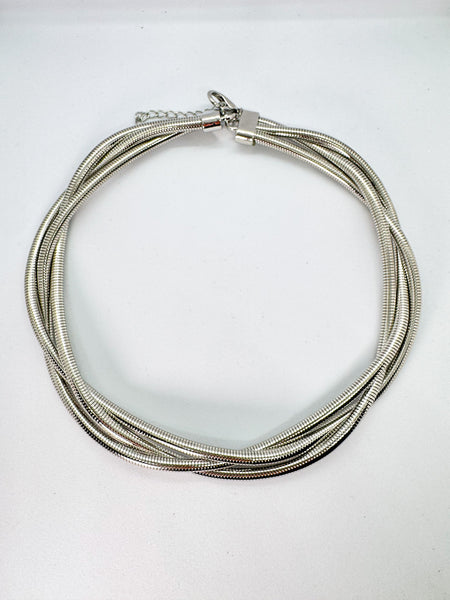 COLLAR TRENZADO PLATA
