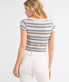 BLUSA CROP RAYADA