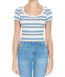 BLUSA CROP RAYADA
