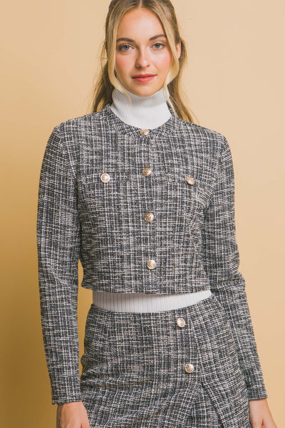 SACO CORTO ESTILO TWEED
