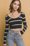 BLUSA  TEJIDA CROP RAYAS