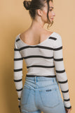 BLUSA  TEJIDA CROP RAYAS