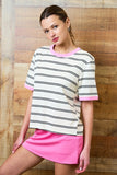 BLUSA RAYADA CONTRASTE