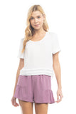 BLUSA TEE CROP FOLD