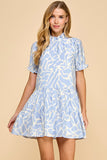 VESTIDO CORTO CAPAS PRINT