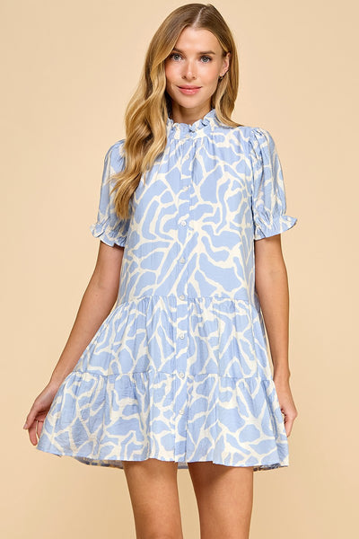 VESTIDO CORTO CAPAS PRINT