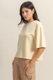 BLUSA BASICA CORTA OVERSIZE
