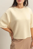 BLUSA BASICA CORTA OVERSIZE