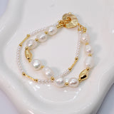 PULSERA DOBLE PERLAS
