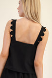 BLUSA CROP TIRANTES ONDAS