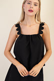 BLUSA CROP TIRANTES ONDAS