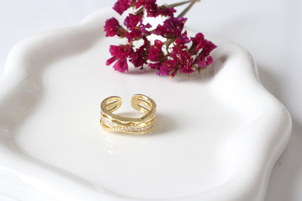 ANILLO CRUZADO ZIRCONIAS