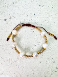 PULSERA CAFÉ PERLAS