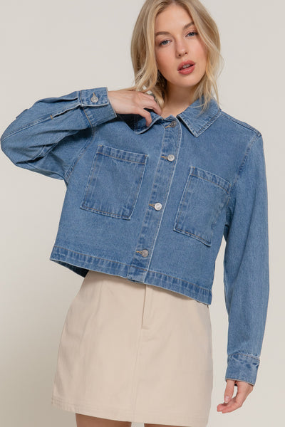SHIRT JACKET MEZCLILLA BOLSAS