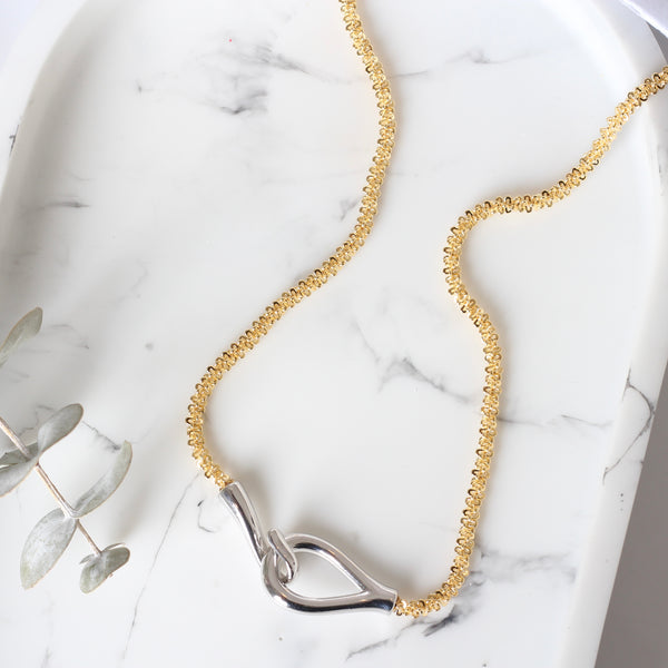 CADENA BROCHE PLATEADO