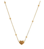 COLLAR CORAZON Y BOLITAS