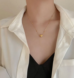 COLLAR CORAZON Y BOLITAS
