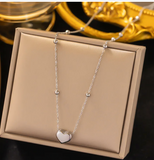 CADENA CORAZON Y BOLITAS