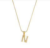 COLLAR LETRA N ZIRCONIAS