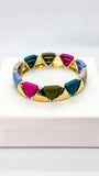 PULSERA TRIÁNGULOS COLORES
