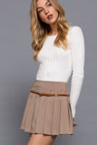MINI FALDA TABLONES CINTO