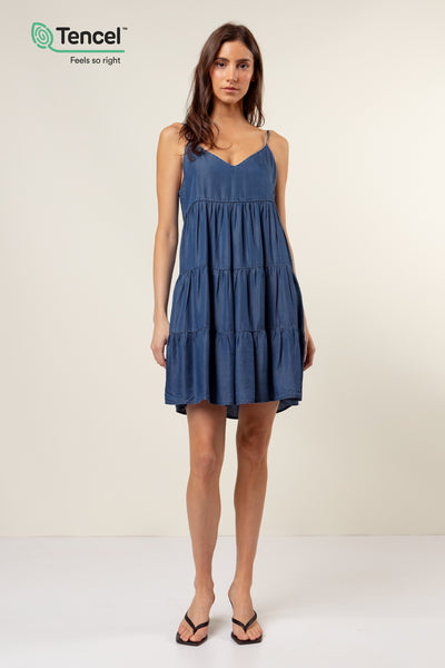 VESTIDO CORTO DEMIM CAPAS