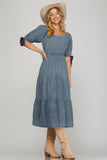 VESTIDO MAXI DENIM CAPAS