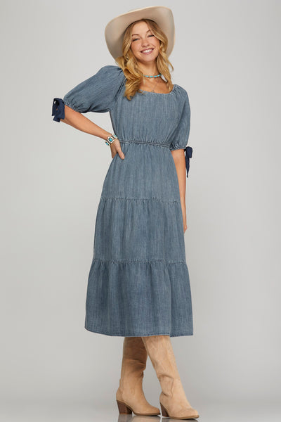VESTIDO MAXI DENIM CAPAS