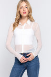 BLUSA ABOTONADA TRANSPARENCIA