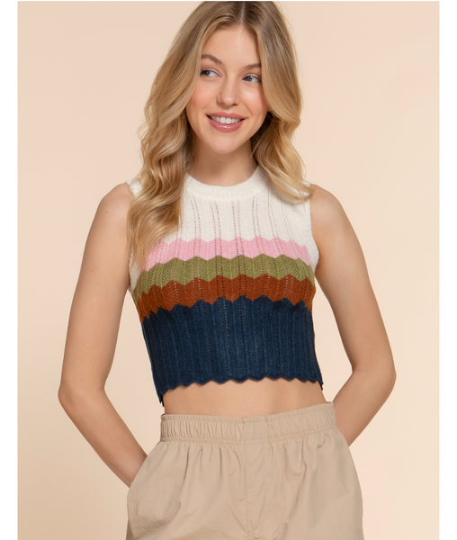 CROP TOP TEJIDO MULTICOLOR