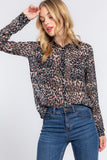 BLUSA ABOTONADA ANIMAL PRINT