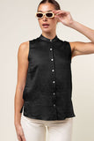 BLUSA ABOTONADA SIN MANGA